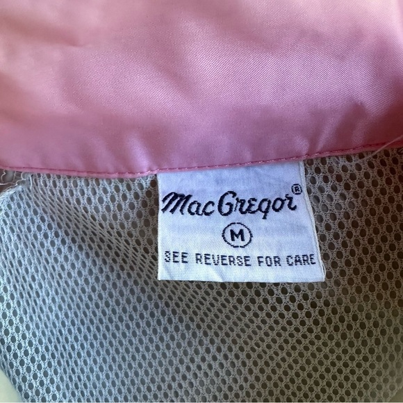 MacGregor Vintage Girls Jacket Medium Teen Tween Kids Pink Windbreaker Nylon - Picture 3 of 10